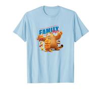 The Garfield Movie Family Style Cattitude Group Shot Camiseta, Hombre, Azul Bebé, S