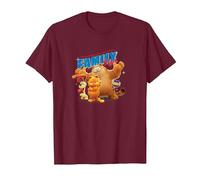 The Garfield Movie Family Style Cattitude Group Shot Camiseta, Hombre, Granate, S