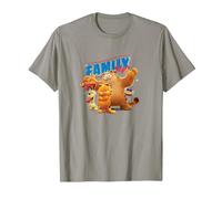 The Garfield Movie Family Style Cattitude Group Shot Camiseta, Hombre, Pizarra, M