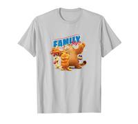 The Garfield Movie Family Style Cattitude Group Shot Camiseta, Hombre, Plata, L
