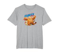 The Garfield Movie Family Style Cattitude Group Shot Camiseta, Hombre Tallas Grandes, Gris Jaspeado, 3X Alto