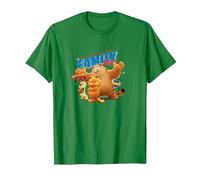 The Garfield Movie Family Style Cattitude Group Shot Camiseta, Hombre, Verde Kelly, L