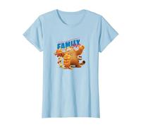 The Garfield Movie Family Style Cattitude Group Shot Camiseta, Mujer, Azul Bebé, S