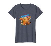 The Garfield Movie Family Style Cattitude Group Shot Camiseta, Mujer, Azul Jaspeado, S