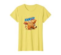 The Garfield Movie Family Style Cattitude Group Shot Camiseta, Mujer, Limón, S
