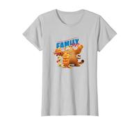 The Garfield Movie Family Style Cattitude Group Shot Camiseta, Mujer, Plata, S