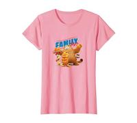 The Garfield Movie Family Style Cattitude Group Shot Camiseta, Mujer, Rosado, S