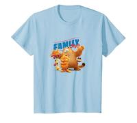 The Garfield Movie Family Style Cattitude Group Shot Camiseta, Niños, Azul Bebé, 6 años