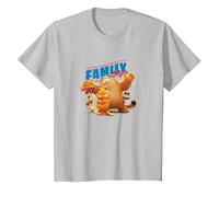 The Garfield Movie Family Style Cattitude Group Shot Camiseta, Niños, Plata, 2 años