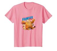 The Garfield Movie Family Style Cattitude Group Shot Camiseta, Niños, Rosado, 3 años