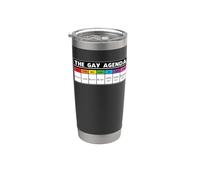 The Gay Agenda LGBTQ Rainbow Gay LGBT Pride Month Vaso térmico de acero inoxidable de doble pared