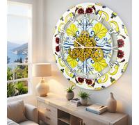 The Gears Clock - Reloj de pared redondo de 61 cm con engranajes móviles (Italia)