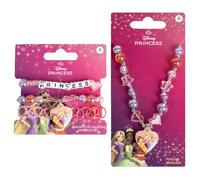 The Geeky Pop Disney Princess - Collar de princesa para niño - Collar de fantasía con perlas y colgante de princesas Disney - Joya infantil - Idea de regalo para niña