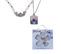 The Geeky Pop Disney Stitch Collares para niños - Set de 2 collares de puntada con perlas y colgante - Joyas Lilo & Stitch - Regalo para niña Fans Disney