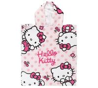 The Geeky Pop - Poncho de baño infantil de Hello Kitty - Capa de baño con capucha - 50 x 115 cm - Suave, ligero y de secado rápido - Playa y piscina - Regalo de verano