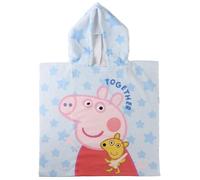 The Geeky Pop - Poncho de baño infantil Peppa Pig - Capa de baño con capucha - 55 x 110 cm - Suave, ligero y de secado rápido - Playa y piscina - Regalo de verano