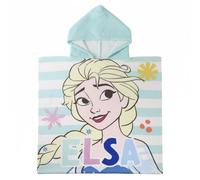 The Geeky Pop Poncho de playa infantil Frozen - Toalla con capucha Elsa & Anna - Secado rápido - 55 x 110 cm
