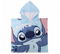 The Geeky Pop Poncho de playa para niños Stitch & Angel con capucha - Toalla de microfibra suave - secado rápido - 55 x 110 cm