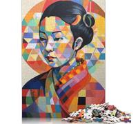The Geishas Grace Abstract Puzzles Imposible,desafío para Adultos Entretenimiento Creativo 1000 Piezas Obra De Arte De Juego De para Adultos Y Niños A Partir De 12 Años 1000pcs (75x50cm)