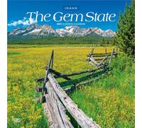 The Gem State | Idaho Places | 2027 12 x 24 Inch (Hanging) Monthly Square Wall Calendar | Plastic-Free | BrownTrout | USA United States of America Rocky Mountain State Nature