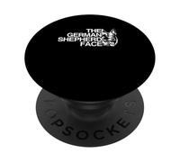 The German Shepherd Face - Pastor alemán PopSockets PopGrip Adhesivo