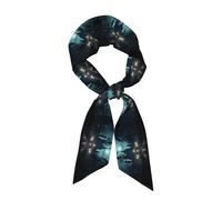 the ghost in the night - Bufanda estampada para mujer, 46.9 x 3.1 pulgadas, ligera y cálida, chal de viaje de moda