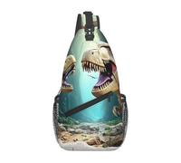 The Giant Dinosaur Broke Through The Wall Bandolera Bandolera Mochila de viaje para hombres Senderismo Daypack