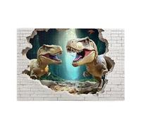 The Giant Dinosaur Broke Through The Wall - Rompecabezas de 1000 piezas para adultos, rompecabezas de madera para adultos, regalos para decoración del hogar