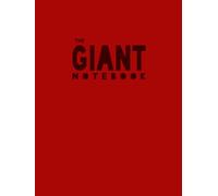 The Giant Notebook: XXL - Basic Lined / Ruled Paper - Red cover