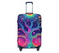 The Giant Tree of Life - Funda elástica para equipaje de viaje, protector de maleta, antiarañazos, estampado, Black, L