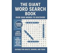The Giant Word Search Book: 5000+ Word Search Brain Puzzle Game Book Ultimate Challenge | Solutions Available digitally with QR code | 6 X 9 | Easy to ... Birthdays, Vacations, Travel and Camping