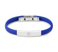 The Gift Scholars Pulsera oficial del Club Merchandise Rangers FC, acero inoxidable y silicona, producto oficial de fútbol