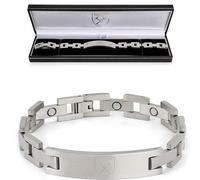 The Gift Scholars Pulsera oficial del club West Ham United FC, cadena de eslabones de acero inoxidable, joyería oficial de WHUFC