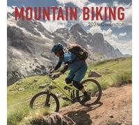 The Gifted Stationary - Calendario de pared cuadrado 2026, ciclismo de montaña, calendario colgante con temática de estilo de vida de 16 meses con 180 calcomanías recordatorias, planificador familiar