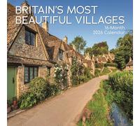 The Gifted Stationary - Calendario de pared cuadrado 2026, pueblos más hermosos de Gran Bretaña, calendario colgante escénico de 16 meses con 180 calcomanías recordatorias, planificador mensual para