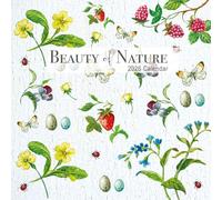 The Gifted Stationery Calendario de pared cuadrado, planificador de pared de 16 meses de septiembre de 2025 a diciembre de 2026, arte botánico floral y calendario 2026, 12 x 12 pulgadas, para colgar