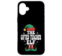 The Gifted Teacher Elf, Divertida Familia navideña Que combina Carcasa para iPhone 16 Plus