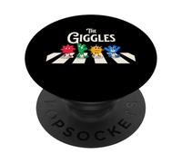 The Giggles Playful Characters Crossing Together PopSockets PopGrip Adhesivo