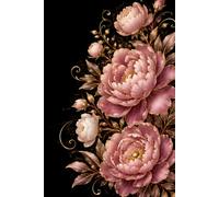 The Gilded Peony Notebook: Elegant Floral Lined Notebook for Women, Teen Girls & Flower Lovers