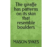 The giraffe has patterns on its skin that resemble boulders