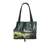 The girl by the river. Bolsa de hombro estampada para mascotas para salir, bolsa de hombro de doble propósito para perros pequeños y gatos