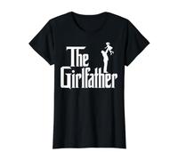 The Girl Father Gift Funny Dad of Girls Best Father's Day Camiseta gráfica económica, Mujer, Negro, XL
