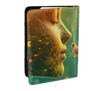 The Girl Gentle Kissed The Butterfly - Funda para pasaporte con estampado de mariposa, funda organizadora de viaje de piel sintética para hombres y mujeres, 6.5 pulgadas