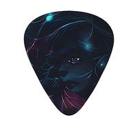 The Girl In The Dreamguitar - Juego de 12 púas de 3 grosores con funda para bajo, guitarra eléctrica y mucho más.