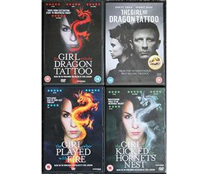 The Girl with the Dragon Tattoo TRILOGY AND MORE 4 dvds collection / The Girl who Played with Fire / The Girl who Kicked the Hornet's Nest