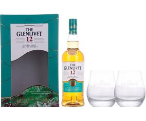 The Glenlivet 12 Years Old Single Malt Scotch Whisky 40% Vol. 0,7l in Giftbox with 2 glasses