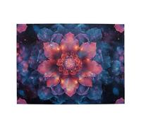 The Glowing Blue Red Flower - Rompecabezas de madera de 500 piezas para adultos, rompecabezas desafiante para juego de tamaño de 15 x 20.4 pulgadas