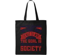 The Goal in The end is not to Win Elections The Goal is to Change Society Natural Ecological Cotton Tote Bag Black, Black, Talla Única, Negro , talla única