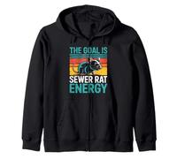 The Goal Is Sewer Rat Energy Meme caótico - Sudadera con Capucha
