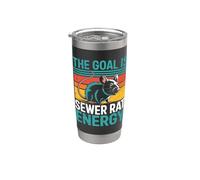 The Goal Is Sewer Rat Energy Meme caótico - Vaso térmico de acero inoxidable de doble pared